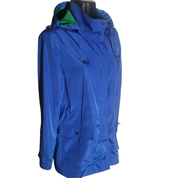 Tommy Hilfiger Women's Blue Hooded Windbreaker Jacket M - Picture 2 of 5